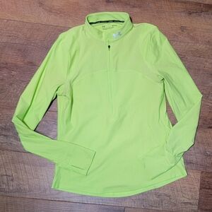 Under Armour Half Zip Green Running Pull Over